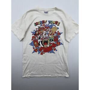 Looney Tunes T-shirt-Warner Brothers Studio, Junk Food Tee Small
